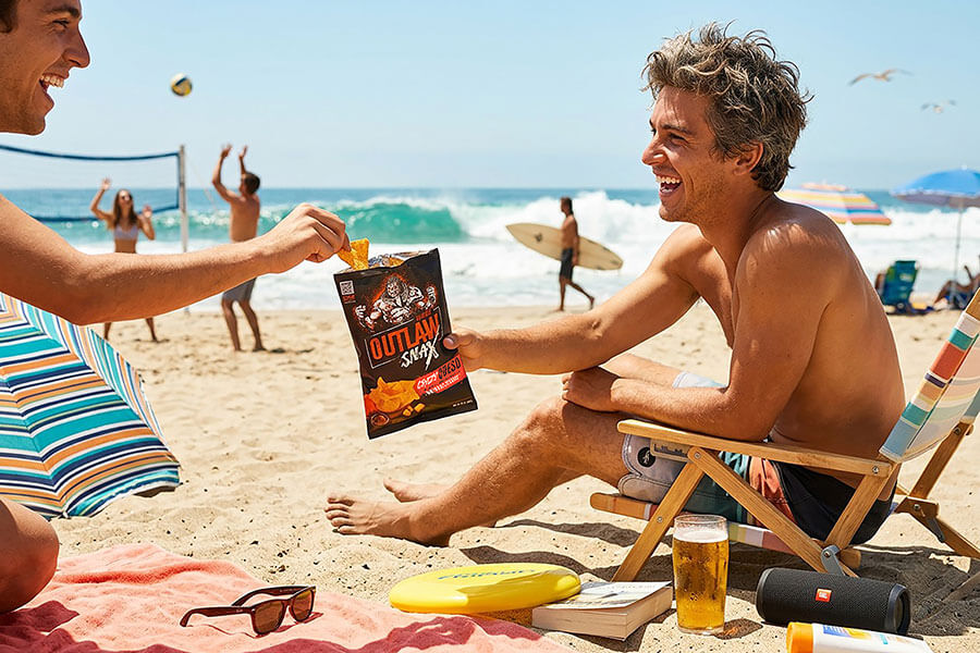 Share Outlaw Snax while on the road with your friends