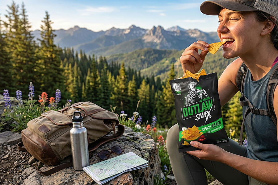 Take Outlaw Snax on your next Hike